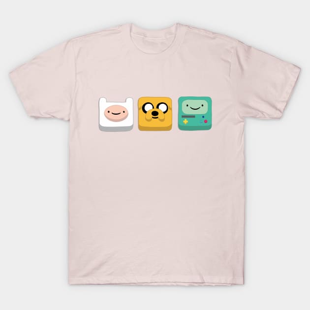 Jake, Finn and Bmo T-Shirt by valentinahramov